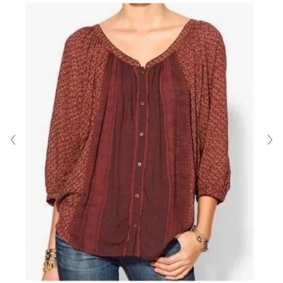 Free People Days of Romance Button Down Sz S ❤️ - Picture 1 of 6
